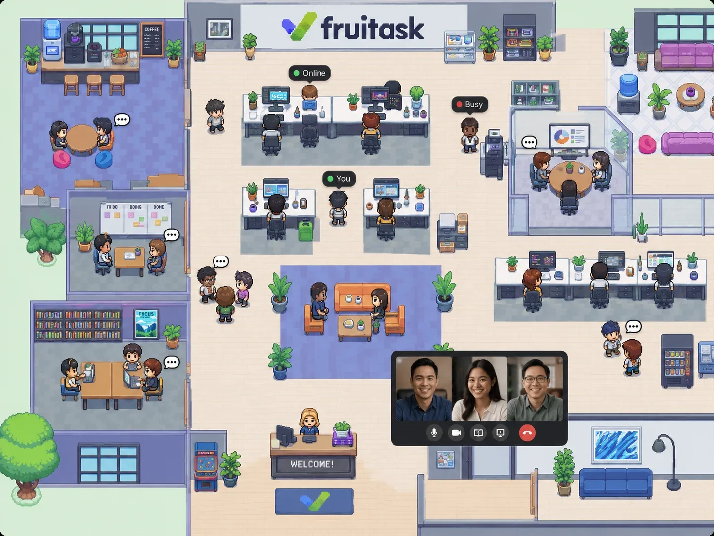 Fruitask Virtual Office Preview